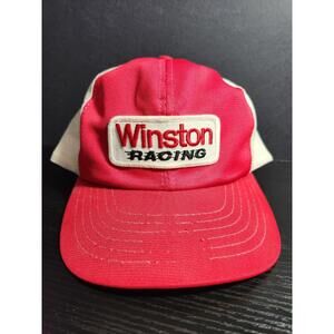 vintage VTG Winston Racing hat cap‎ trucker mesh NASCAR snapback